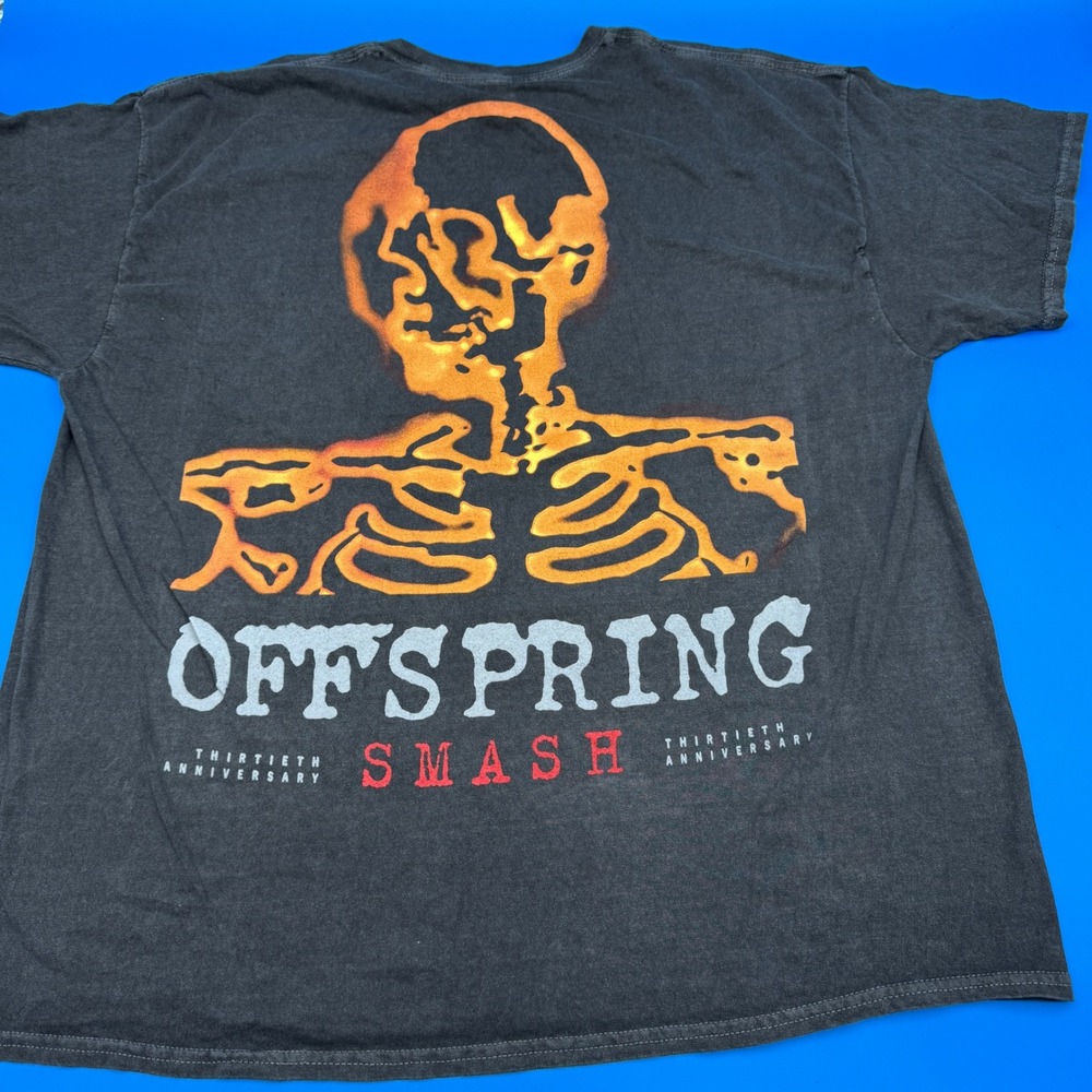 NEW The Offspring Smash 30th Anniversary Skeleton T Shirt Y2K Punk XX Large